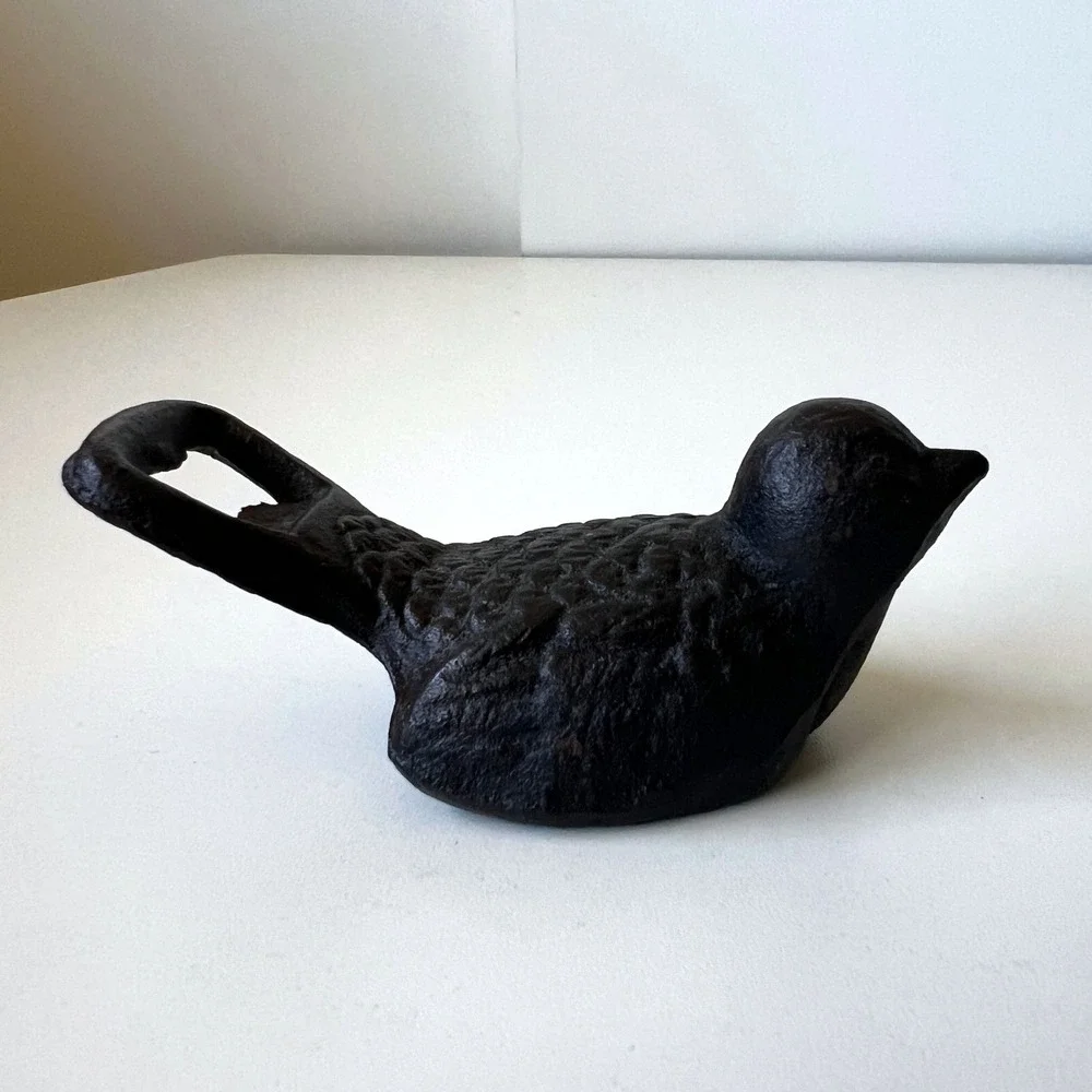 Cast Iron Bird Bottle Opener Rustic Black Sparrow Farmhouse Bar Tool